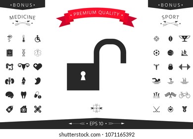 Unlock icon symbol