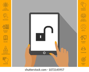 Unlock icon symbol