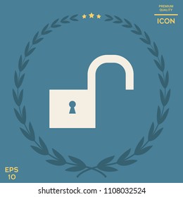 Unlock icon symbol