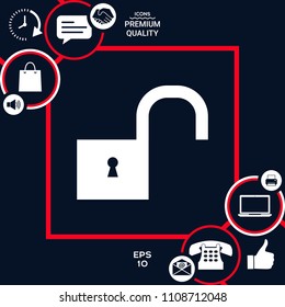 Unlock icon symbol