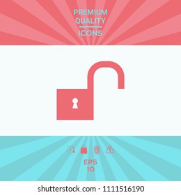 Unlock icon symbol