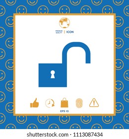 Unlock icon symbol