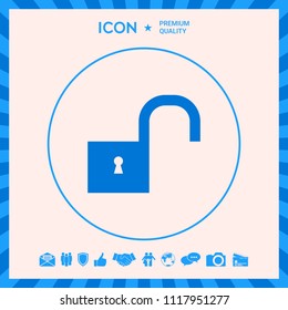 Unlock icon symbol