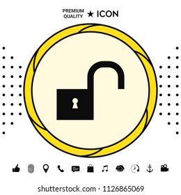 Unlock icon symbol