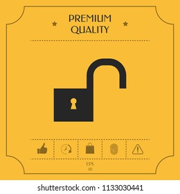 Unlock icon symbol