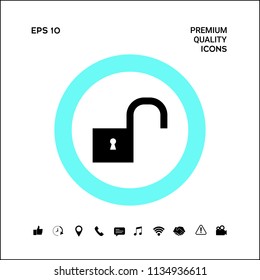 Unlock icon symbol