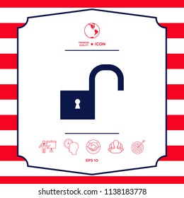 Unlock icon symbol