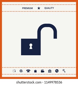 Unlock icon symbol