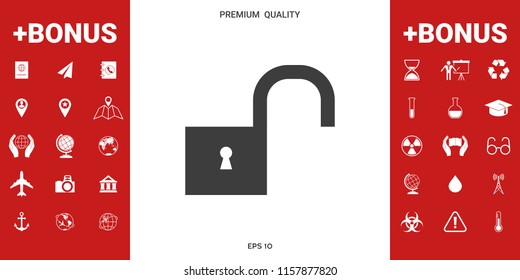 Unlock icon symbol
