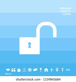 Unlock icon symbol