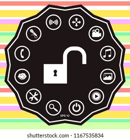 Unlock icon symbol