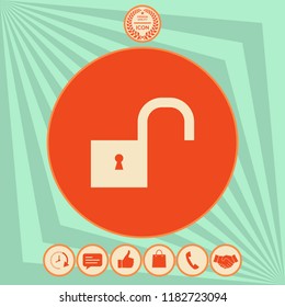 Unlock icon symbol