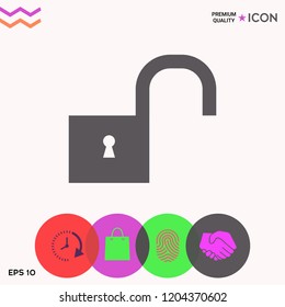 Unlock icon symbol