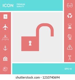 Unlock icon symbol