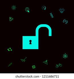 Unlock icon symbol