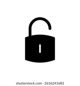 Unlock icon symbol for apps and websites. Unlock sign and symbol. unlocked padlock icon