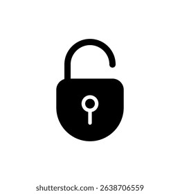 Unlock icon symbol for apps and websites. Unlock sign and symbol. unlocked padlock icon