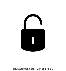 Unlock icon symbol for apps and websites. Unlock sign and symbol. unlocked padlock icon