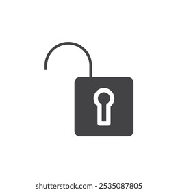 Ícone Desbloquear marca de símbolo em estilo preenchido