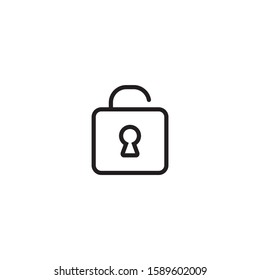 Unlock icon symbol vector illustration