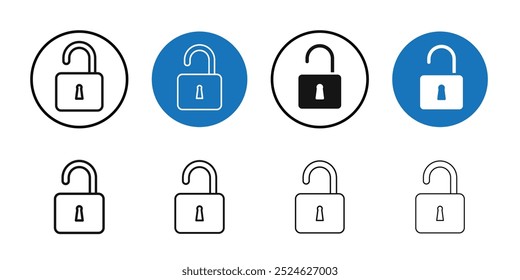Unlock icon Thin line art collection