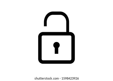 Unlock Icon in trendy flat style isolated on white background. Security symbol for your web site design, logo, app, UI. Vector illustration