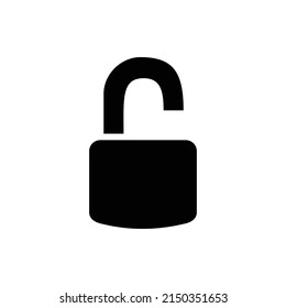 Unlock icon in trendy flat style isolated. Security symbol for your web site design.