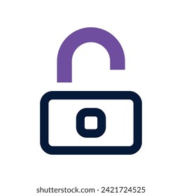 icono de desbloqueo. icono de doble tono vectorial para tu sitio web, móvil, presentación y diseño de logotipo.