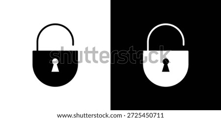Unlock icon vector graphics. filled vector sign, Symbol illustration.