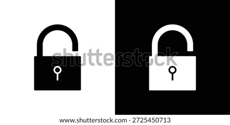 Unlock icon vector graphics. filled vector sign, Symbol illustration.