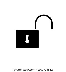 unlock icon, vector illustration