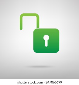 Unlock icon - vector illustration