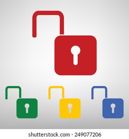 Unlock icon - vector illustration