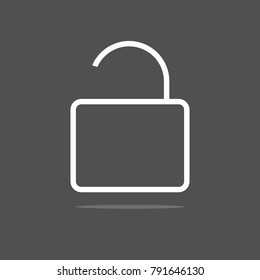 Unlock Icon. Vector illustration.