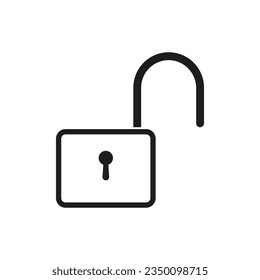 Unlock icon. Vector illustration. EPS 10.