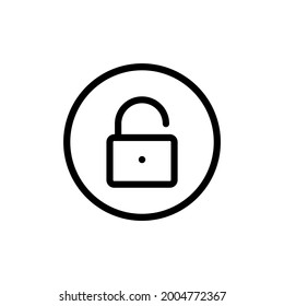 unlock icon and  Vector illustration isolated on a white background. Premium quality for mobile apps, user interface, presentation, and website. pixel perfect icon