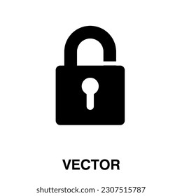 Unlock icon, vector illustration. vector unlock icon illustration isolated on White background.eps