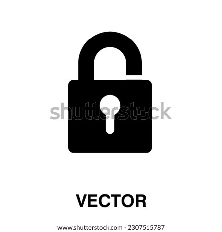 Unlock icon, vector illustration. vector unlock icon illustration isolated on White background.eps