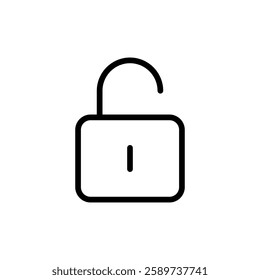 Unlock icon vector illustration. Unlock sign and symbol. unlocked padlock icon