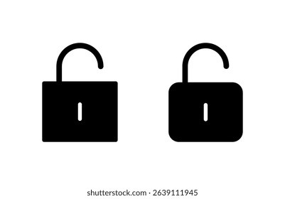 Unlock icon vector illustration. Unlock sign and symbol. unlocked padlock icon