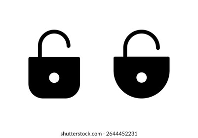 Unlock icon vector illustration. Unlock sign and symbol. unlocked padlock icon