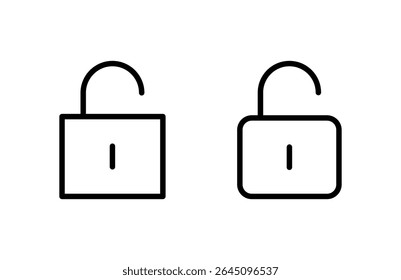 Unlock icon vector illustration. Unlock sign and symbol. unlocked padlock icon