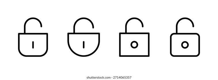 Unlock icon vector illustration. Unlock sign and symbol. unlocked padlock icon