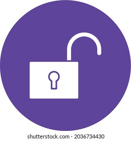 Unlock icon vector image. Can also be used for Physical Fitness. Suitable for mobile apps, web apps and print media.
