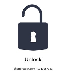 Unlock Icon Vector Isolated On White Background For Your Web And Mobile App Design, Unlock Logo Concept
