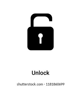 Unlock Icon Vector Isolated On White Stock Vector (Royalty Free ...