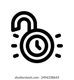 unlock icon. vector line icon for your website, mobile, presentation, and logo design.