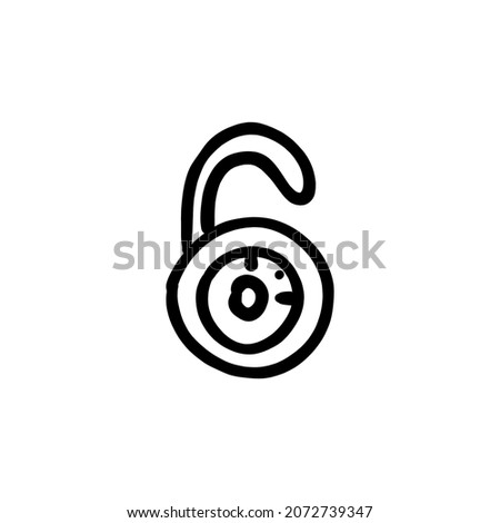 unlock icon in vector. Logotype - Doodle