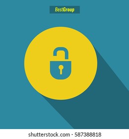 unlock icon vector new style