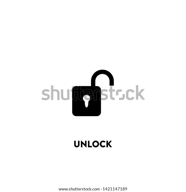 unlock icon vector. unlock sign on white\
background. unlock icon for web and\
app